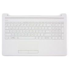 HP 15-DA000, 15T-DA100, 15-DB000, 15Z-DB000 sorozathoz gyári új fehér (recézett mintás) török billentyűzet modul touchpaddal (L23066-141) laptop alkatrész