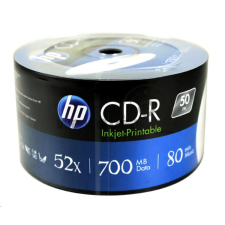 HP 80'/700MB 52x nyomtatható CD lemez zsugorhengeres 50db/henger (hpcdny50zsh) írható és újraírható média