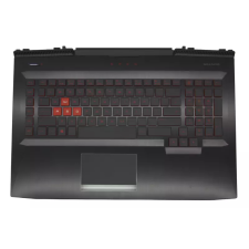 HP Omen 17T-AN0, 17-AN1, gyári új magyar háttér-világításos fekete-piros billentyűzet modul touchpaddal (230W, nagy Center-Pin nyílás) (931688-211) laptop alkatrész