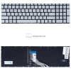 HP Pavilion 15-DA, 15-DB, 15-CS, 15-EC, 17-by, 250 G8, Spectre x360 15 gyári billentyűzet (US kiosztás, ezüst, háttérvilágítással)
