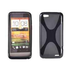 HTC One V, Szilikon tok, S-Case, fekete tok és táska