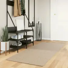  HUARTE homokszínű rövid szálú puha és mosható szőnyeg 80x200 cm lakástextília