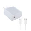 Huawei hálózati töltő Type-C aljzat (5V / 2A, 65W, PD gyorstöltés támogatás, + Type-C kábel) FEHÉR Xiaomi Poco F5 Pro, Samsung Galaxy A34 5G (SM-A346), Motorola Edge 40 5G (XT2303), Nothing