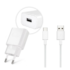 Huawei hálózati töltő USB aljzat (5V / 2000mA, 10W, gyorstöltés támogatás + LX1121 Type-C kábel) FEHÉR Xiaomi Poco F5 Pro, Xiaomi Mi 9 SE, Xiaomi Redmi Note 7, Samsung Galaxy Tab A 10.1 WIFI tablet kellék