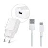 Huawei hálózati töltő USB aljzat (5V / 2000mA, 10W, gyorstöltés támogatás + PY0857 microUSB kábel) FEHÉR Evolveo Strongphone Q5, Blackberry DTEK50 , Vodafone Smart turbo 7 (VFD500), HTC Desi