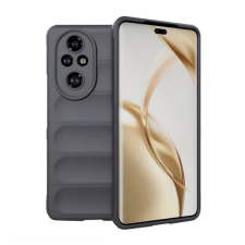  Huawei Honor 200 Pro, Szilikon tok, közepesen ütésálló, 3D minta, sötétszürke tok és táska