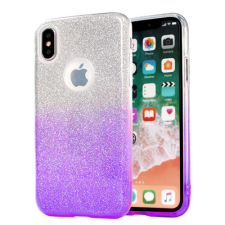 Huawei Mate 20 Pro, Szilikon tok, Bling (Csillámos), lila tok és táska