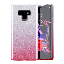 Huawei P40, Szilikon tok, Bling (Csillámos), rózsaszín tok és táska