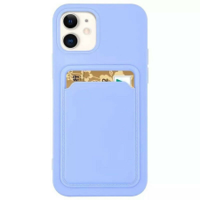 Huawei P40, Szilikon tok, kártyatartóval, Wooze Card Slot, világoskék tok és táska