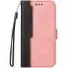  Huawei P60 / P60 Pro, Oldalra nyíló tok, stand, kártyatartóval, kézpánttal, Wooze Colour Wallet, róz