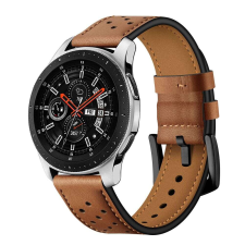  Huawei Watch GT / GT2 / GT2 Pro (46 mm) okosóra szíj - TECH-PROTECT Leather barna bőr szíj (22 mm... okosóra kellék