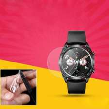 Huawei Watch Magic, TPU okosóra képernyővédő fólia, 1db, Clear, törlőkendővel okosóra kellék