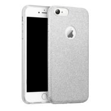 Huawei Y6P, Szilikon tok, Shining (Csillámos), ezüst tok és táska