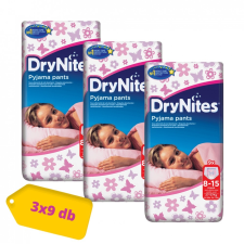 Huggies Drynites éjszakai pelenka 8-15 éves korú lánynak (27-57 kg), 3x9 db pelenka