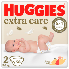 HUGGIES® Egyszer használatos pelenkák Extra Care 2 (3-6 kg) 58 db pelenka