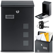 Humberg Levélszekrény 39x25,5x12 cm fekete hm-864 postaláda