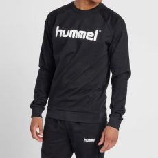  Hummel Cotton Logo Sweatshirt Férfi Pamut Pulóver