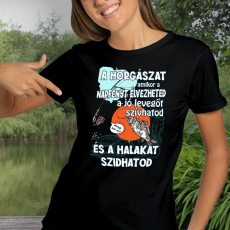  Humoros női póló horgásznak - A horgászat