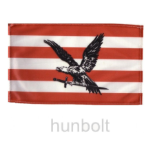 Hunbolt Árpád sávos fekete turulos zászló 30X40 cm, 60 cm-es farúddal dekoráció