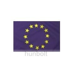 Hunbolt Európa zászló 15x25 cm, 40 cm fehér pálcával dekoráció