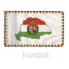 Hunbolt Farkasfogas nemzeti színű Nagy- Magyarországos koszorús címeres zászló 60 X 90 cm