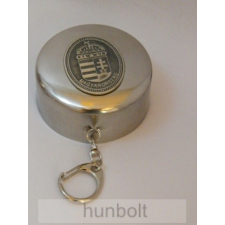 Hunbolt Kihúzható fém pohár ón Erdély címkével (kulcstartó) 1,5dl kulcstartó