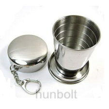 Hunbolt Kihúzható fém pohár ón Nagy-Magyarország címer matricával (kulcstartó), 0,5 dl matrica