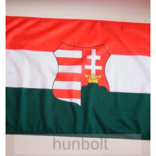 Hunbolt Kossuth címeres piros-fehér-zöld zászló 60x90cm, bal oldalon ringlivel dekoráció