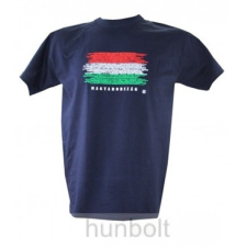 Hunbolt Magyarország feliratos, zászlós póló sötétkék , M méret férfi póló