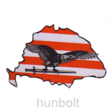 Hunbolt Nagy-Magyarország árpádsávos szürke turulos autós matrica (15x10 cm), belső matrica