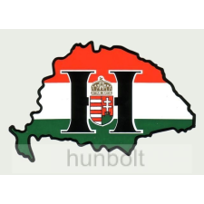 Hunbolt Nagy-Magyarország nemzeti színű sötét H címeres hűtőmágnes 15x10 cm hűtőmágnes