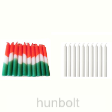 Hunbolt Nemzeti és fehér ceruza gyertya, 10 cm magas, 10db/csomag gyertya