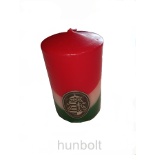 Hunbolt Nemzeti színű henger gyertya 10cm, ón Kossuth címerrel (3,2x4 cm) ajándéktárgy