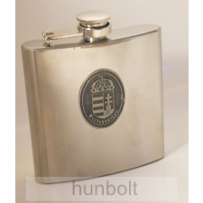 Hunbolt Ón címeres ezüst színű rozsdamentes flaska 170 ml ajándéktárgy