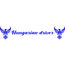 Hungarian driver kék szín,50cmx10cm autó dekoráció