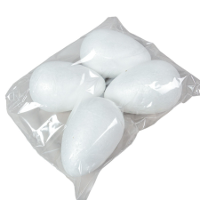  Hungarocell tojás fehér 12cm 4db-os csomag dekorációs kellék