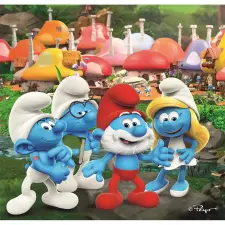  Hupikék törpikék Village 3x48 db-os puzzle Clementoni puzzle, kirakós