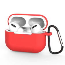 Hurtel AirPods Pro 1 tartó - piros szilikon AirPods PRO 1 tartó karabinerrel tok és táska
