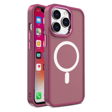 Hurtel Armor mágneses iPhone 14 Pro MagSafe színes matt tok - bordó tok és táska