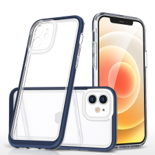 Hurtel Átlátszó 3az1ben tok iPhone 12 kék gél tok borításához tok és táska