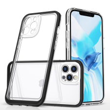 Hurtel Átlátszó 3az1ben tok iPhone 12 Pro tok Gel tok fekete tok és táska