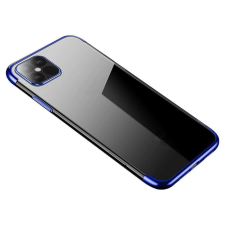 Hurtel Átlátszó színes tok Gel TPU Galvanizált telefontok iPhone 13 mini kék tok és táska
