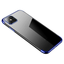 Hurtel Átlátszó színes tok Gel TPU Galvanizált telefontok iPhone 13 Pro Blue tok és táska