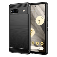 Hurtel Carbon Case Google Pixel 7a Rugalmas szilikon carbon tok fekete tok és táska