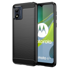 Hurtel Carbon Case Motorola Moto E13-hoz Rugalmas szilikon Carbon tok fekete tok és táska
