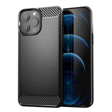 Hurtel Carbon tok Flexible tok TPU tok iPhone 13 Pro fekete tok és táska