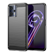 Hurtel Carbon tok Rugalmas tok Realme 9 Pro fekete tok és táska