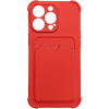 Hurtel Card Armor Tok iPhone 11 Pro Kártyatartóval, Légzsákkal, és Megerősített Védelemmel Piros (9145576235027)