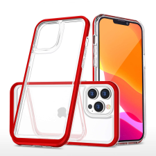 Hurtel Clear 3in1 tok iPhone 13 Pro Max telefontok gél piros tok és táska