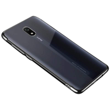 Hurtel Clear Color Gel tok TPU galvanizált keret telefontok Xiaomi redmi 8A fekete telefontok tok és táska